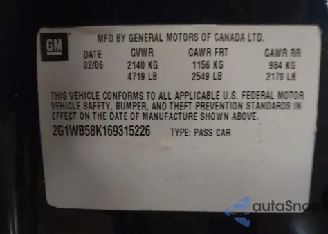 2009 Chevrolet Impala Lt z USA, uszkodzony, nr VIN 2G1WT57K691132549